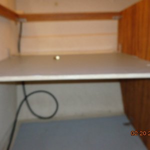 Shelf installed aft stern port side.