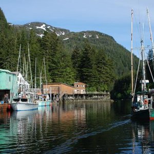 Narrow Entrance to Elfin Cove inner harbor