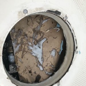 Media 'Filled with West Systems epoxy thickened.' in album 'Both came off easily.'