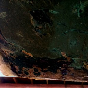 Stern, port side bottom damage