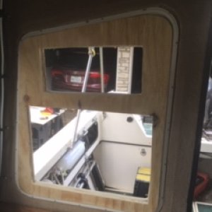 New a/c window frame from inside