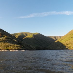 By sunrise the water had calmed from the overnight wind.