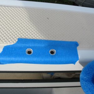 bracket holes ready for filling