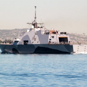 Media 'USS Freedom Camo Paint' in album 'Sunrise on Little Kennebeck Bay with Sea Smoke'