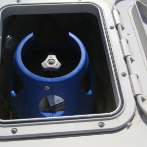 Large propane tank installed