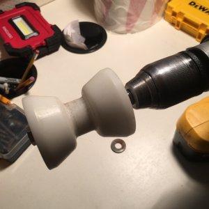 04 existing roller on a makeshift laith