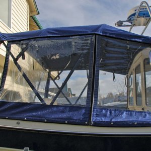 Sunbrella canvas, starboard side.