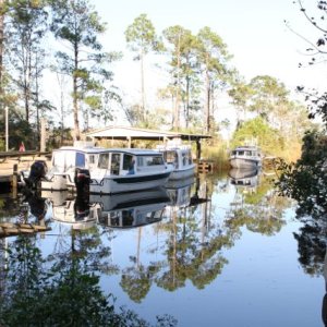 Boats in bayou
