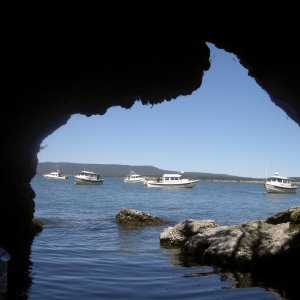 On Mokai into this cavern to take this photo near steamboat point