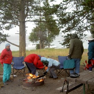 packing up from campfire to head to the c-dorys