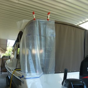 Patterning Port Rear panel using Durascrim material (from Sailrite).