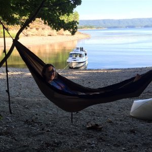 Hammock in the shade.
