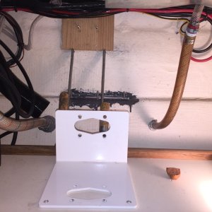 Same view, but with new mounting plate laying in view.