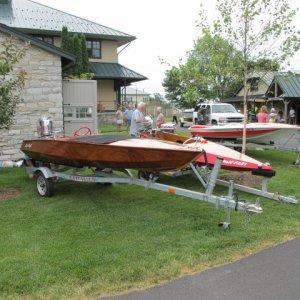 Media 'Vintage outboard raceboats' in album 'Entrance to harbor, Clayton, NY'