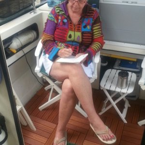 Wendy taking notes