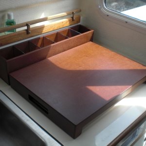 PaperStone comes in 9 different colours. I chose Leather, the closest colour to teak.