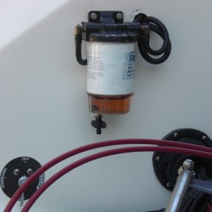 Not enough room in the Stbd lazerette, so moved it into the splashwell.