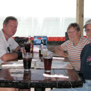 At our favorite beach bar, Palm Street Pier