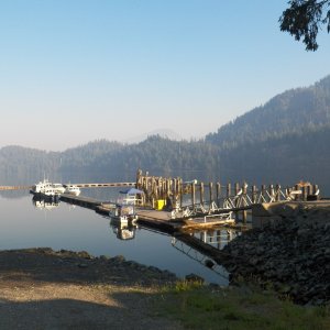 The fuel and mooring dock.  There is some additional moorage at the government dock just out of the picture on the left.