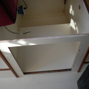 Refer removed, floor waiting to be cut out.