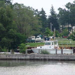 Back in town behind The Great Lakes Maritime Academy.