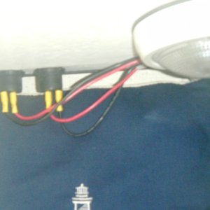 V-berth view of 12V power outlets.(25SEP10)