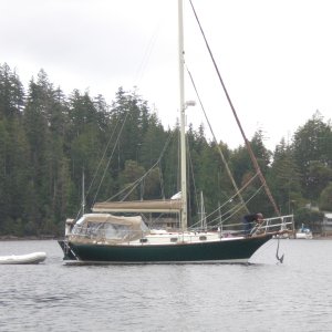Met our friends Stuart & Heather in Cortes Bay on their Erickson 31 called "Fairhaven".
