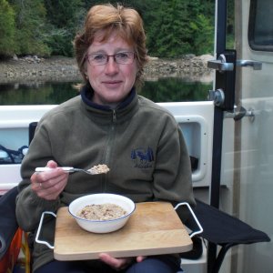 Even Admiral's eat ships rations.  Gruel for breakfast.