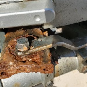 Media 'Steering Arm with Rust

Part# 50100-ZW1-030ZA	FRAME, MOUNTING *NH282MU* (OYSTER SILVER METALLIC-U)' in album '269689_10150250237134295_561924294_7161253_6980272_n.jpg'