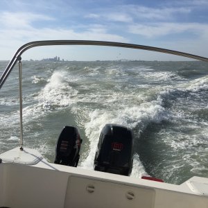 Media '4-6\' chop on Corpus Christi bay.' in album 'Port Aransas in January.'