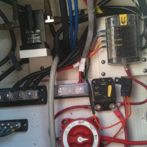 A random view of the starboard battery switch and wiring