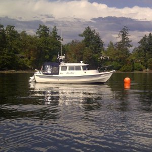 Blue Skies moored in Patricia Bay, September 5, 2013