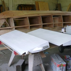 painted fuel tanks ready to be installed