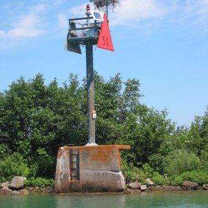 Media 'Osprey nest' in album 'Anchorage view from cove on North side of Lime Island. Great way to end a perfect day of fishing.'