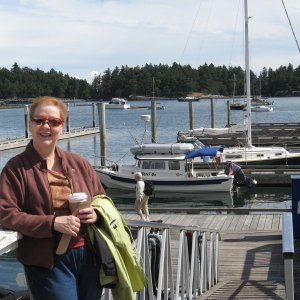 Carolyn at Silva Bay