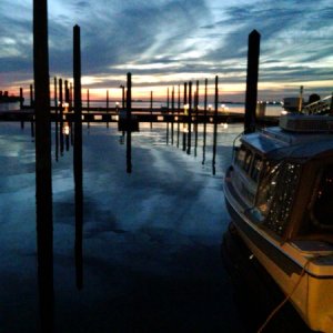 Media 'Moored at Cape Charles Marina at sunset' in album 'MUNCHKIN beginning the trip to the Eastern Shore'