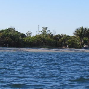 Tent campers on a Jupiter beach,pretty area