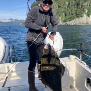 Media '7/15/21 Hour and a half later a 60# she killing me!' in album '7/15/21 Big Fish 150# in PWS, beautiful day and a happy wife.'