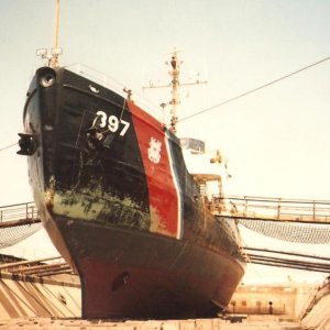USCGC Mariposa in drydock, Sturgeon Bay, WI