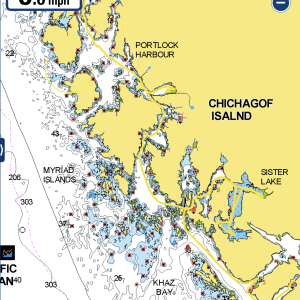 Tracks.  Falcon Arm, Khaz Bay to Baker Cove. West Chichagof Island