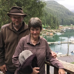 Jay & JoLee, Elfin Cove, Hunkydory in view down in the inner harbor