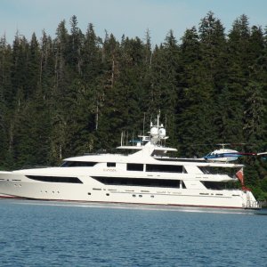 We saw this yacht at Snug Cove, Gambier Bay, Admiralty Island, Endicott Arm, Holkham Bay & then docked at Auke Bay Marina