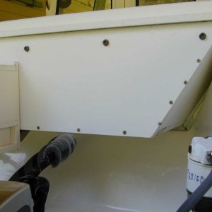 (Mason C. Bailey) 
Stern view of storage box.