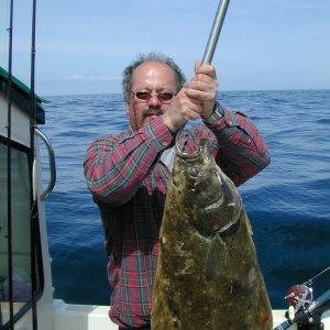 I'm holding the Halibut but it was caught by Richard, Swiftsure Bank, 5/17/07.