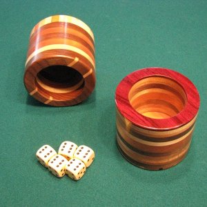 Yahtzee cups, I make these without a lathe.