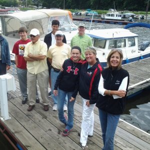 Part of the group after Sunday breakfast