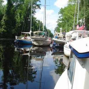Raft up at Dismal Swamp Visitor Center