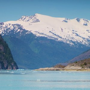 Several narrow channels to go to Dawes Glacier