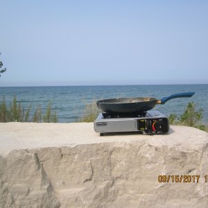 Media 'Shore breakfast Lake Huron' in album 'Portabella burgers at Kincardin Yacht Club'