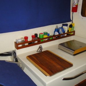 Cutting board & spice rack
